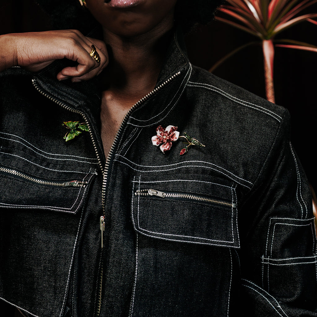 Veste en denim structurée