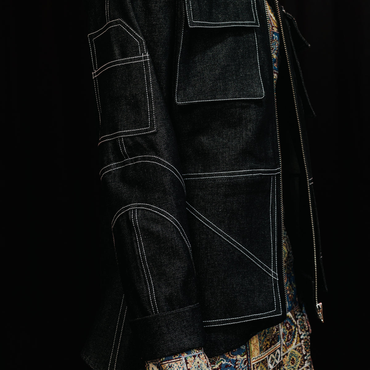 Veste en denim structurée