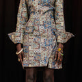 Jupe portefeuille taille haute