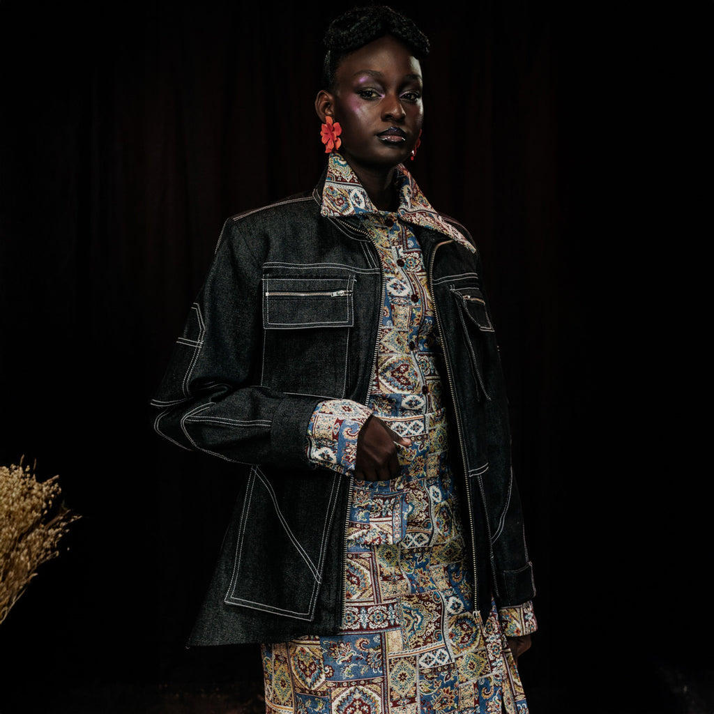 Veste en denim structurée